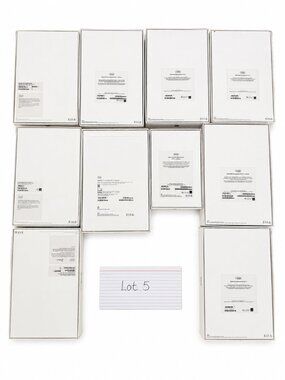 Lot # 5 of 10 Apple iPad Retail Boxes + Cases, charging cable.